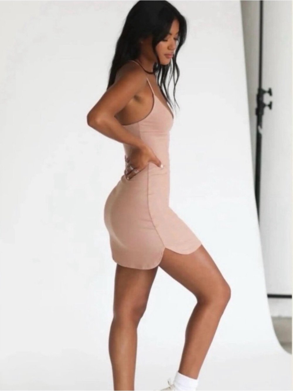 Joah Brown Slip Dress Pinky brown Size Small